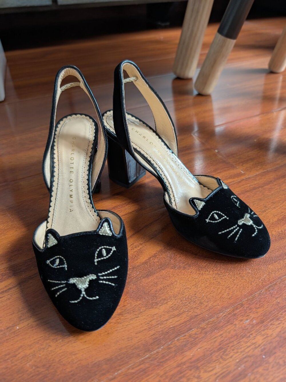 Charlotte Olympia Kitty Slingback Pumps